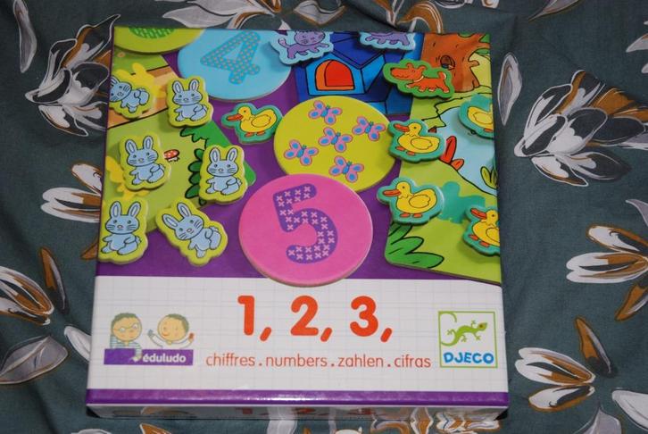 1, 2, 3, numbers (Djeco), Kinderen en Baby's, Speelgoed | Educatief en Creatief, Zo goed als nieuw, Rekenen, Ophalen