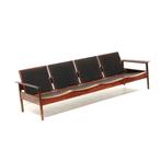 Grote vintage design bank Leolux palissander jaren '60 '70, Verzenden