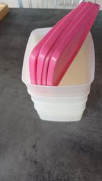 Tupperware 4 boîtes carrés blanche 400 ml, Ophalen of Verzenden, Zo goed als nieuw