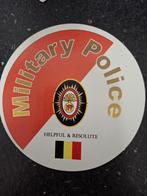 F: sticker Belgische Militaire Politie MP, Verzamelen, Ophalen of Verzenden, Zo goed als nieuw, Bedrijf of Vereniging