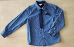 Mooi blauw hemd met das Kidz Nations, maat 122, Kinderen en Baby's, Kinderkleding | Maat 122, Verzenden, Overhemd of Blouse, Zo goed als nieuw