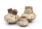 3 potten Shipibo aardewerk  uit Peru, Antiek en Kunst, Ophalen of Verzenden
