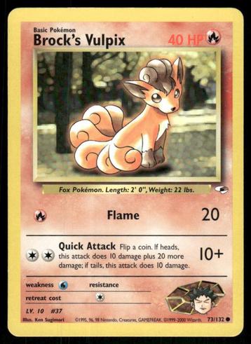Brock's Vulpix 73/132 - Gym Heroes (NM) beschikbaar voor biedingen