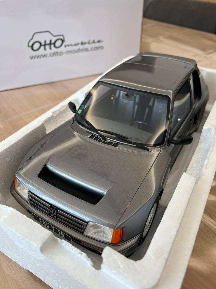 Otto 1/12 Peugeot 205 T16 Série 200 Winchester Grey 1984, Hobby en Vrije tijd, Modelauto's | 1:5 tot 1:12, Nieuw, Ophalen