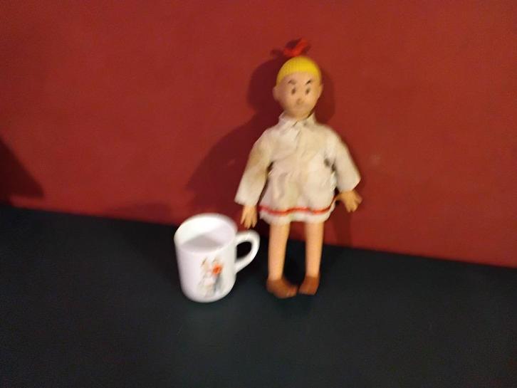 Suske en Wiske pop en koffietas, Verzamelen, Stripfiguren, Gebruikt, Beeldje of Figuurtje, Suske en Wiske, Ophalen