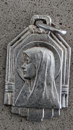 Médaillon Vierge Marie - argent, rectangulaire, Antiquités & Art, Enlèvement ou Envoi
