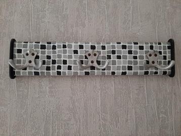 	Muurkapstok vintage wit/grijs/zwart beschikbaar voor biedingen