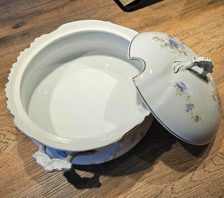 Soupière et saucière ancienne, Antiek en Kunst, Antiek | Keramiek en Aardewerk, Ophalen