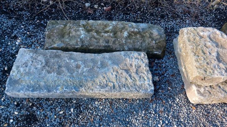 Boordstenen, Jardin & Terrasse, Traverses & Bordures, Utilisé, Bordure, Pierre naturelle, 25 à 50 cm, Moins de 25 cm, Enlèvement