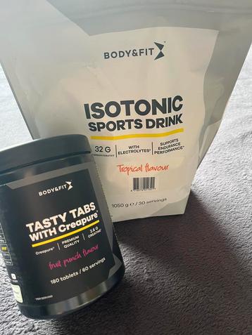 Isotonic Sportsdrink + Tasty Tabs (Body&Fit)–nieuw ongeopend beschikbaar voor biedingen