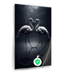 Flamingos zwart wit Poster 90x135cm mat., Nieuw, Verzenden