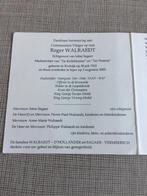 Soldaat SAAF - RAF WOII R.Walraed Kortrijk +Ieper 2003, Verzamelen, Bidprentjes en Rouwkaarten, Verzenden, Bidprentje