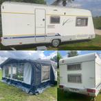 6 persoons caravan Burstner 490, mover, voortent, Caravans en Kamperen, Caravans, Vast bed, Schokbreker, Bedrijf, Treinzit