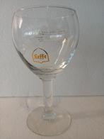 Antiek gouden LEFFE glas op standaard met dubbelzijdige teks, Ophalen of Verzenden, Gebruikt, Glas of Glazen, Leffe