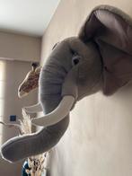 Olifant en giraf wanddecoratie, Ophalen of Verzenden, Zo goed als nieuw, Wanddecoratie