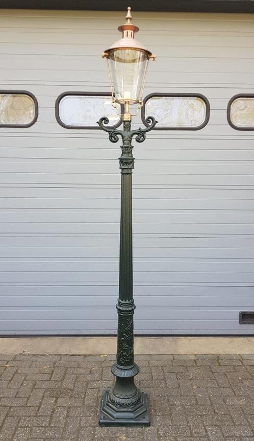 Grote gietijzeren lantaarnpalen lantaarnpaal lantaarn 280 cm, Antiek en Kunst, Antiek | Verlichting, Ophalen of Verzenden