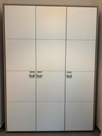 Kleerkast 3-deurs - wit, 100 tot 150 cm, Gebruikt, 200 cm of meer, Ophalen