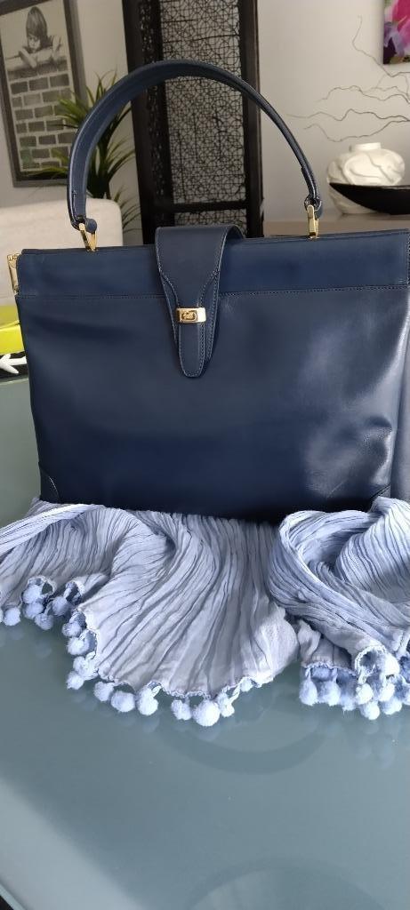 vintage retro handtas LINEA 86 pelleterie / Italy, Handtassen en Accessoires, Tassen | Damestassen, Zo goed als nieuw, Handtas