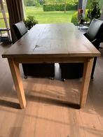 Massief eiken tafel /Ambachtelijk vakwerk, Ophalen, Zo goed als nieuw