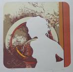 MARTIN BAEYENS / SILHOUET NAAKTE VROUW / KLEURLITHO 49x49cm, Antiek en Kunst, Kunst | Litho's en Zeefdrukken, Ophalen of Verzenden