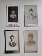 4 cartes-de-visite (cdv's), Gebruikt, Ophalen of Verzenden