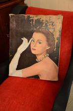 antieke schilderij op doek, Ophalen