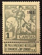 Nr. 92. MH*. 1911. Opdruk “1911”. OBP: 38,00 euro., Postzegels en Munten, Postzegels | Europa | België, Spoor van plakker, Orginele gom