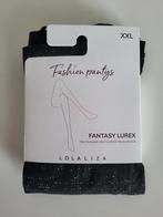 XXL feest panty's fashion nylonkousen zwart met glitters, Comme neuf, Noir, Autres tailles, Autres types