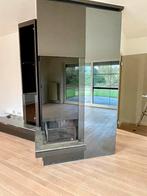 Wandmeubel met haard en kast, Huis en Inrichting, Ophalen, Gebruikt, Houthaard