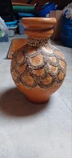 Bruin/beige vaas met lava-structuur – West Germany (waarschi, Enlèvement