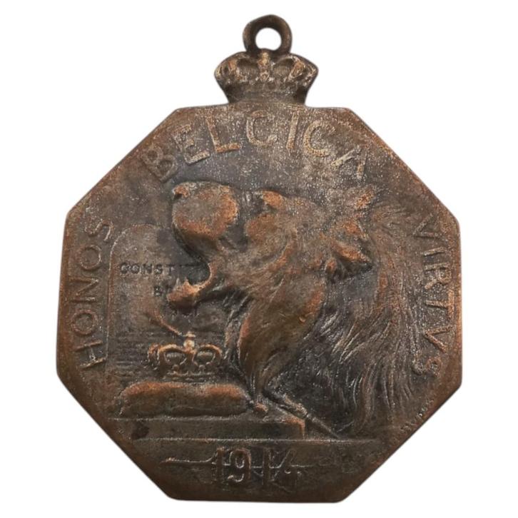 Honos Belgica Virtus 1914 - medaille, Verzamelen, Militaria | Algemeen, Overige soorten, Lintje, Medaille of Wings, Ophalen of Verzenden