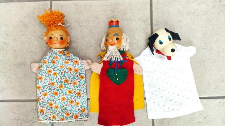 Vintage handpoppen, Verzamelen, Poppen, Ophalen of Verzenden