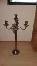 Chandelier en métal argenté - hauteur 75 cm, Enlèvement ou Envoi