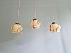 Trio van Art Deco hangers in gemarmerd opaline, 1920-30, Antiek en Kunst, Ophalen of Verzenden