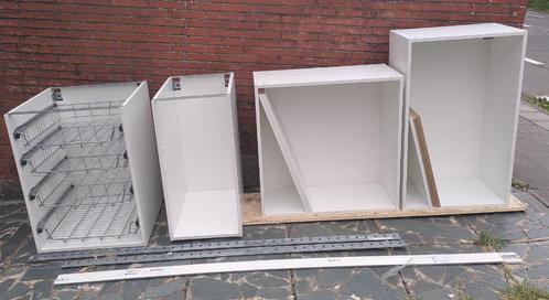 METOD keukenkasten (Ikea) met UTRUSTA accessoires, Huis en Inrichting, Keuken | Keukenelementen, Gebruikt, Wit, Ophalen