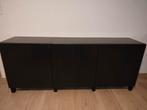 Ikea besta dressoir zwart-bruin 180x42x74 cm, Huis en Inrichting, Kasten | Dressoirs, Ophalen, Zo goed als nieuw