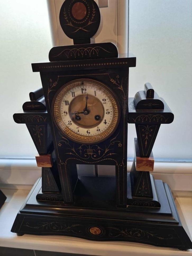 Franse schouwklok met kandelaars, Antiek en Kunst, Antiek | Klokken, Ophalen