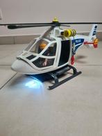 Hélicoptère de police Playmobil avec projecteur de recherche, Enlèvement, Comme neuf