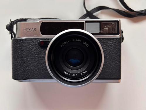 Konica Hexar, 2.0 lens & originele flitser, zeer goede staat, Audio, Tv en Foto, Fotocamera's Analoog, Zo goed als nieuw, Konica
