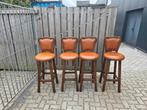 Retro,vintage barkrukken, Huis en Inrichting, Barkrukken, Ophalen, Gebruikt, 60 tot 90 cm, Leer