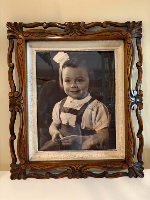 Vintage fotokader hout, Huis en Inrichting, Woonaccessoires | Lijsten, Hout, Ophalen of Verzenden