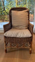 Mooie rotan fauteuil / lounge stoel in zeer goede staat., Enlèvement, Utilisé, Osier ou Rotin, 75 à 100 cm
