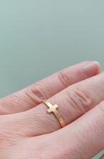 14 k gouden ring religieus kruis, Comme neuf, Enlèvement ou Envoi