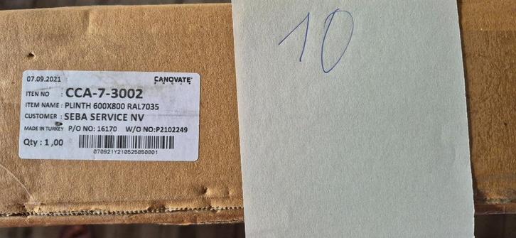 Socle/plinthe Canovate CCA-7-3002 – 600x800 RAL7035 – Neuf, Computers en Software, Serverkasten, Nieuw, Ophalen of Verzenden