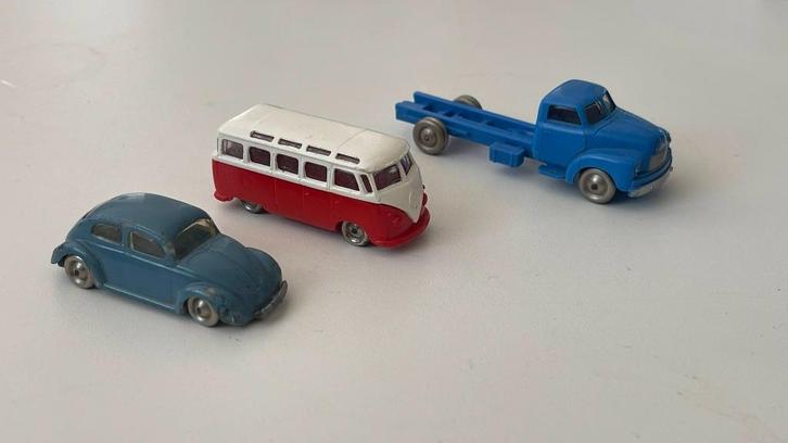 Lego VW T1 Bus 1960, Lego Bedford, Lego VW Kever 1960 1:87, Hobby en Vrije tijd, Modelauto's | Overige schalen, Gebruikt, Auto