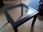 IKEA bijzettafeltje zwart, met glasplaat - GRATIS, Ophalen, Strak, Gebruikt, Vierkant