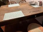 Houten keukentafel met 6 stoelen, Ophalen, Gebruikt, 100 tot 150 cm, Vijf personen of meer