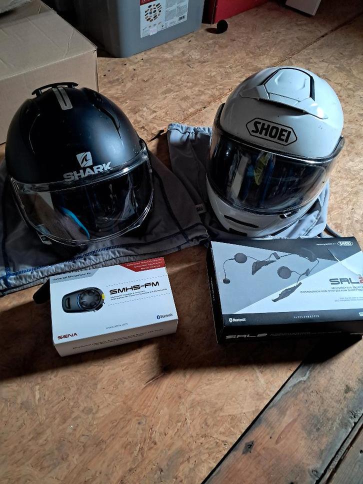 2 motorhelmen, Motoren, Kleding | Motorhelmen, Heren, Systeemhelm, L, Shoei, Tweedehands, Ophalen