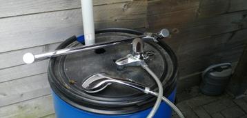 douche stang mengkraan en sproeier, Doe-het-zelf en Bouw, Sanitair, Ophalen, Gebruikt, Chroom, Douche