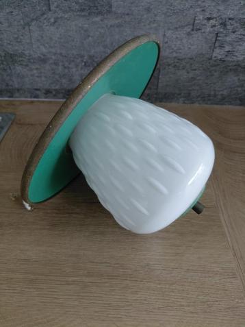 Vintage groene hanglamp - jaren 1950 beschikbaar voor biedingen